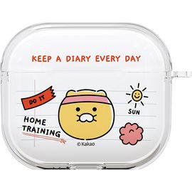 [S2B] KAKAOFRIENDS Choonsik Diary AirPods3 Keyringset Clear Slim case-Apple Bluetooth Earphone All-in-One Case-Made in Korea